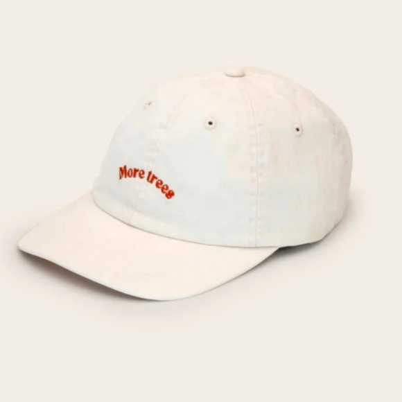 NWT Will + Bear Natural Brushed Cotton Canvas Riley Bone MORE TREES Canvas Cap - Picture 2 of 12